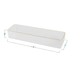 Martha Stewart Kerry Plastic Stackable Office Desk Drawer Organizers, 2