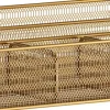 Martha Stewart Ryder Mesh Metal 6-Compartment Larger Desk Drawer Organizer, 2-1/4"H x 14-3/4"W x 12-1/4"D, Gold
