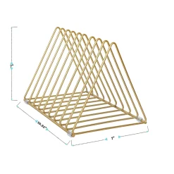 Martha Stewart Ryder Mesh Metal 9-Slot Triangle Magazine File Holder, 7