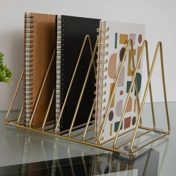 Martha Stewart Ryder Mesh Metal 9-Slot Triangle Magazine File Holder, 7
