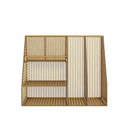 Martha Stewart Ryder Mesh Metal Large Desktop Organizer With Magazine File Holder, Pen Holder And Storage, 10