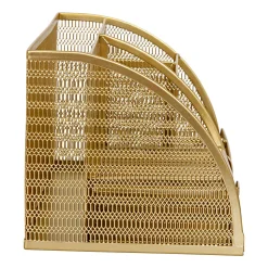 Martha Stewart Ryder Mesh Metal Small Desktop Organizer With Pen Holder And Drawer, 5