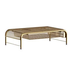 Martha Stewart Ryder Mesh Metal Desktop Monitor Stand Riser With Organizer Drawer And Side Storage, 6-1/2