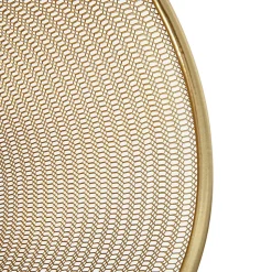 Martha Stewart Ryder Mesh Metal Trash Can, 4.5 Gallon, Gold