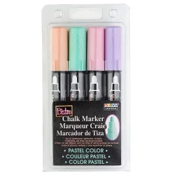 Marvy Uchida Bistro Chalk Markers, Chisel, Fine & Broad Tips, Assorted Colors, Pack Of 13 Pens