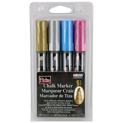 Marvy Uchida Bistro Chalk Markers, Chisel, Fine & Broad Tips, Assorted Colors, Pack Of 13 Pens