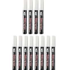 Marvy Uchida Chisel Tip Chalk Marker, White, Pack of 12