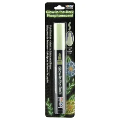 Marvy Uchida Glow In The Dark Fabric Markers, Broad Tip, Green, Pack Of 6 Markers
