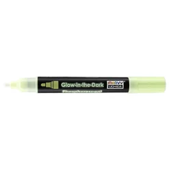 Marvy Uchida Glow In The Dark Fabric Markers, Broad Tip, Green, Pack Of 6 Markers