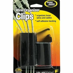 Master Caster® Cord Away® Wire Clips, Pack Of 6
