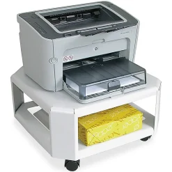 Master Mobile Steel Printer Stand, 8 1/2"H x 18"W x 18"D, Platinum