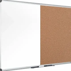 MasterVision® Cork/Non-Magnetic Melamine Dry-Erase Whiteboard Combination Board, 36