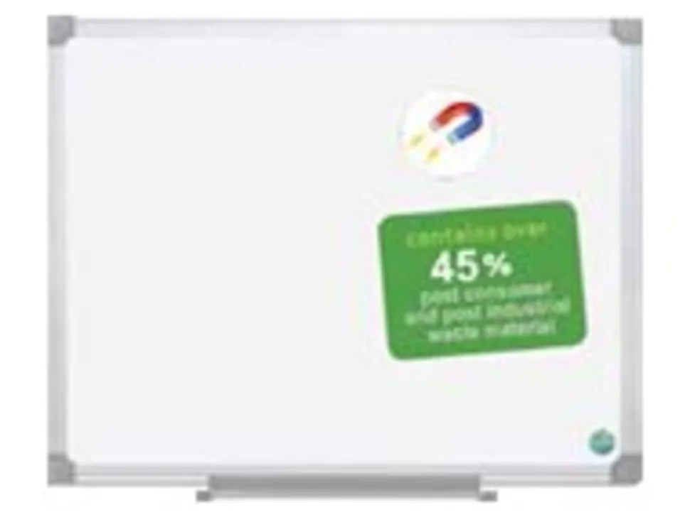 MasterVision® Earth Gold Ultra Magnetic Dry-Erase Whiteboard, 48" x 36", 45% Recycled, Aluminum Frame With Silver Finish