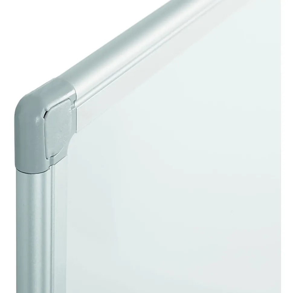 MasterVision® Earth Silver Easy Clean™ Non-Magnetic Melamine Dry-Erase Whiteboard, 48" x 72", 80% Recycled, Aluminum Frame With Silver Finish
