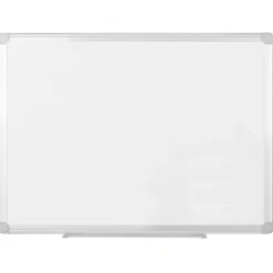 MasterVision® Earth Silver Easy Clean™ Non-Magnetic Melamine Dry-Erase Whiteboard, 48