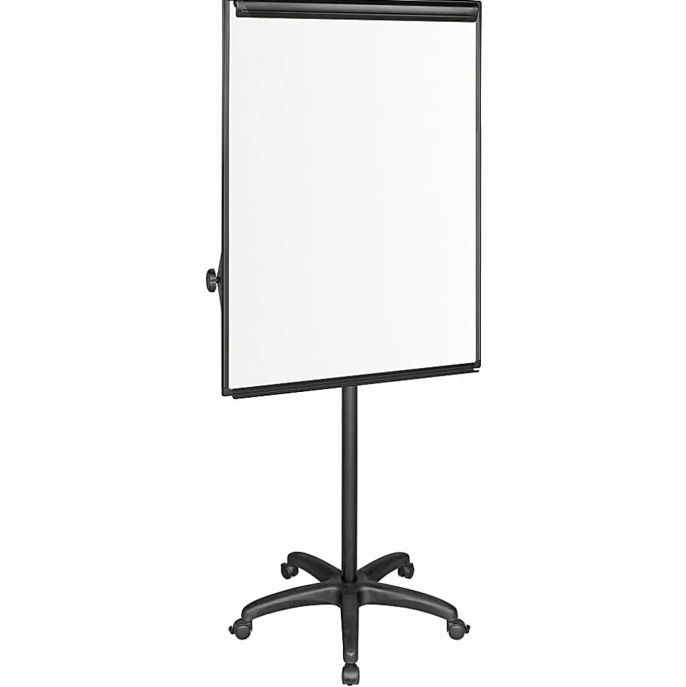 MasterVision® Easy Clean™ Mobile Non-Magnetic Dry-Erase Whiteboard Easel, 32" x 41", Aluminum Frame With Silver Finish