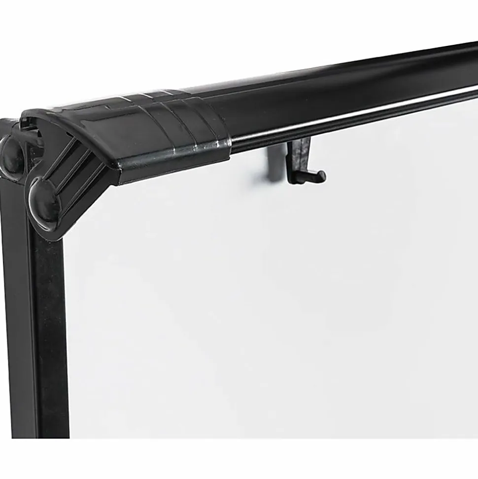 MasterVision® Easy Clean™ Mobile Non-Magnetic Dry-Erase Whiteboard Easel, 32" x 41", Aluminum Frame With Silver Finish
