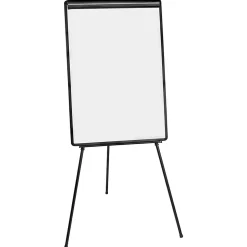 MasterVision® Easy Clean Tripod Non-Magnetic Dry-Erase Whiteboard Presentation Easel, 71 1/2", Steel Frame With Black Finish