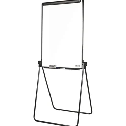 MasterVision Footbar Non-Magnetic Dry-Erase Whiteboard Easel, 27" x 41", Plastic Frame With Black Finish