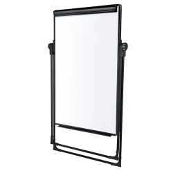 MasterVision® Magnetic Gold Ultra™ Footbar Folds-To-A-Table Easel, Steel, Black