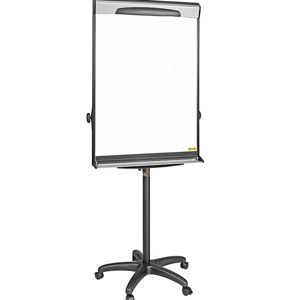 MasterVision® Magnetic Gold Ultra Dry-Erase Whiteboard Mobile Presentation Easel, 76", Steel Frame With Black Finish