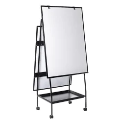 MasterVision® Magnetic Gold Ultra™ Adjustable Mobile Dry-Erase Whiteboard Easel, 65 12/16