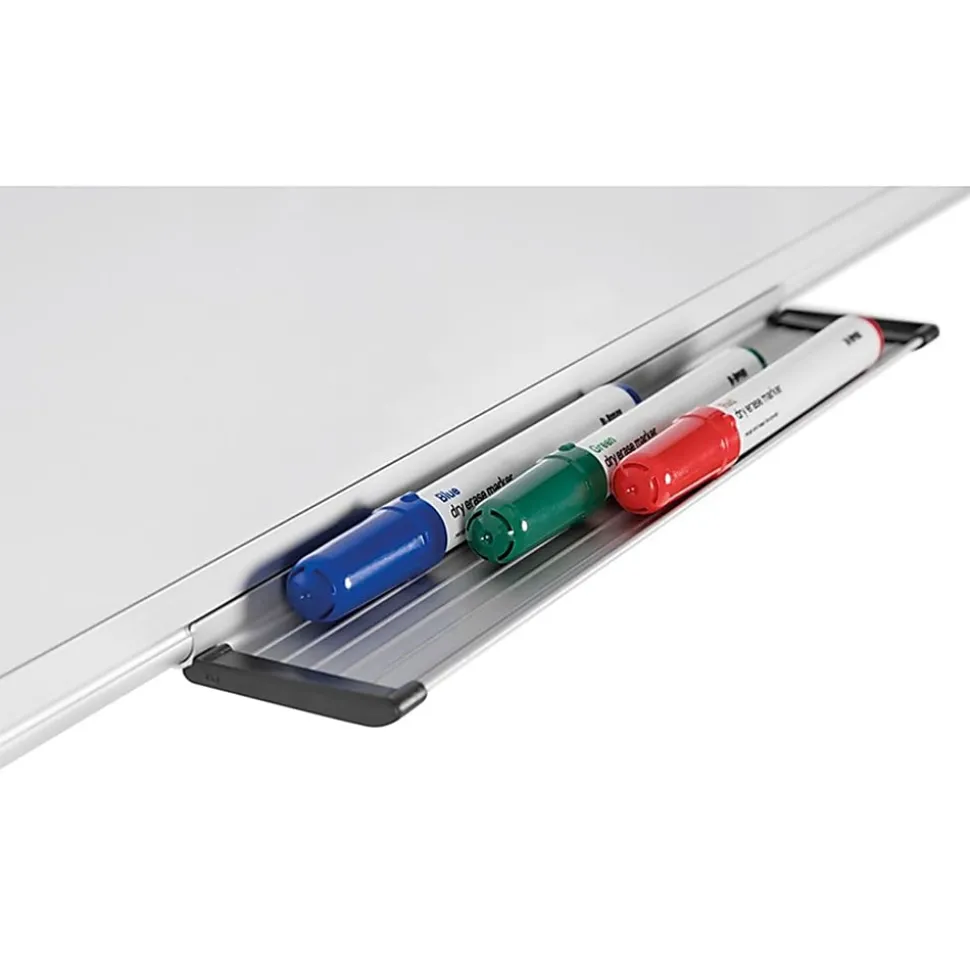 MasterVision® Maya Platinum Pure Magnetic Dry-Erase Whiteboard, 48" x 72", Aluminum Frame With Silver Finish