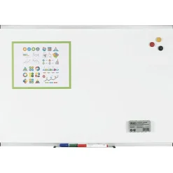 MasterVision® Maya Platinum Pure Magnetic Dry-Erase Whiteboard, 36