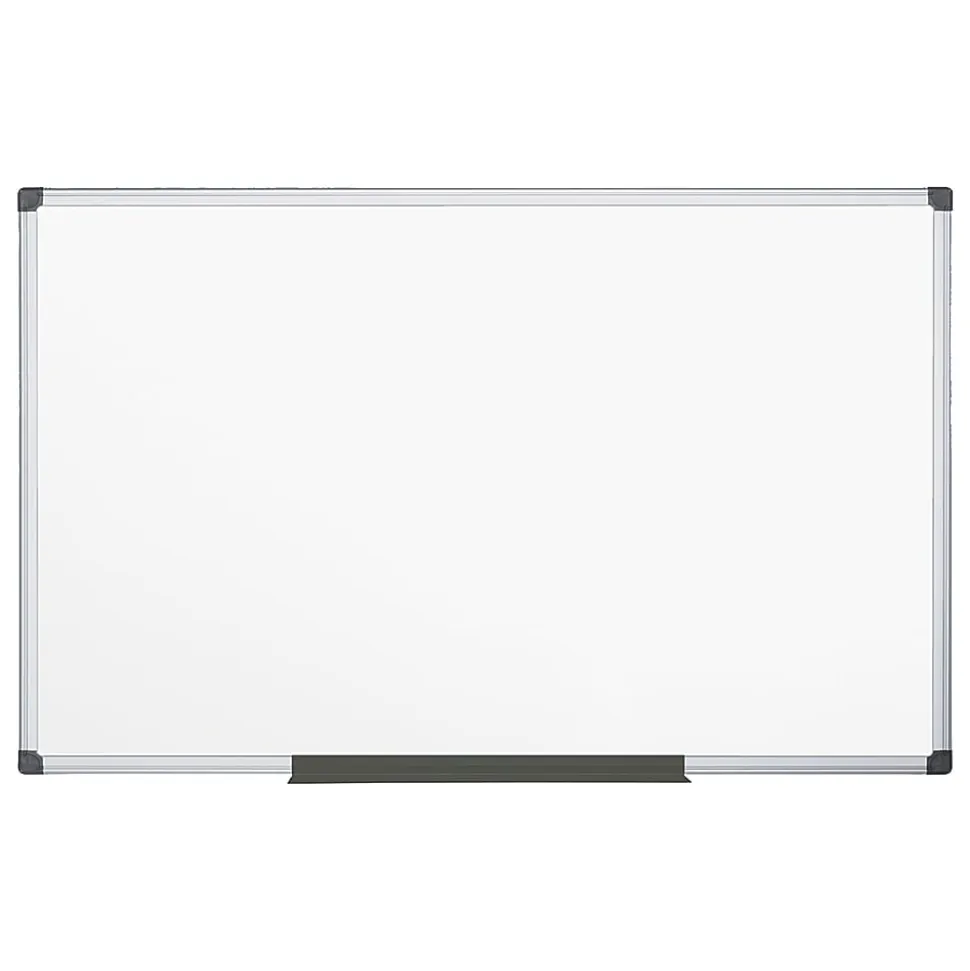 MasterVision® Maya Platinum Pure Magnetic Dry-Erase Whiteboard, 36" x 24", Aluminum Frame With Silver Finish