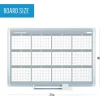 MasterVision 36" 12-month Calendar Planning Board - Yearly - 12 Month - White - Aluminum - 24" Height x 36" Width