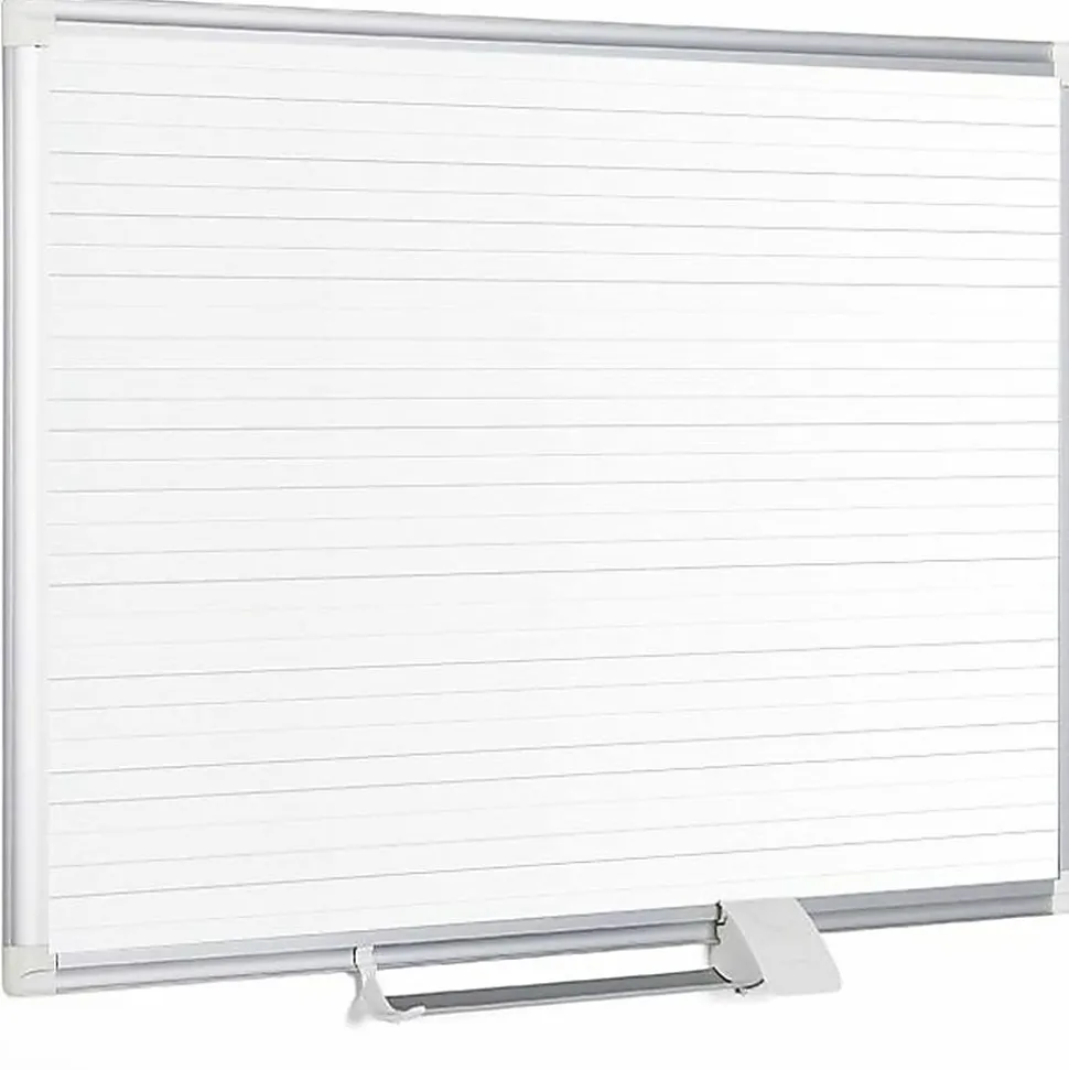 MasterVision® Planning Magnetic Dry-Erase Board With 1" Grid, Laquered Steel, 36" x 48", Aluminum Frame