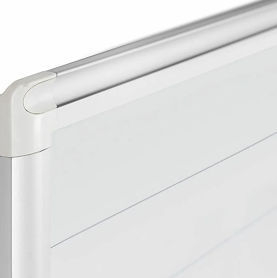 MasterVision® Planning Magnetic Dry-Erase Board With 1" Grid, Laquered Steel, 36" x 48", Aluminum Frame