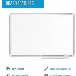 MasterVision® Planning Magnetic Dry-Erase Board With 1