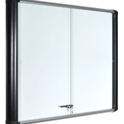 MasterVision® Platinum Pure Magnetic Dry-Erase Enclosed Whiteboard, Sliding Door, 36