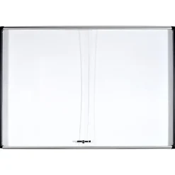 MasterVision® Platinum Pure Magnetic Dry-Erase Enclosed Whiteboard, 48" x 72", Aluminum Frame With Silver Finish