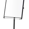 MasterVision® Platinum PureWhite™ Porcelain Magnetic Mobile Dry-Erase Whiteboard Easel, 29" x 41" Metal Frame With Black/Gray Finish