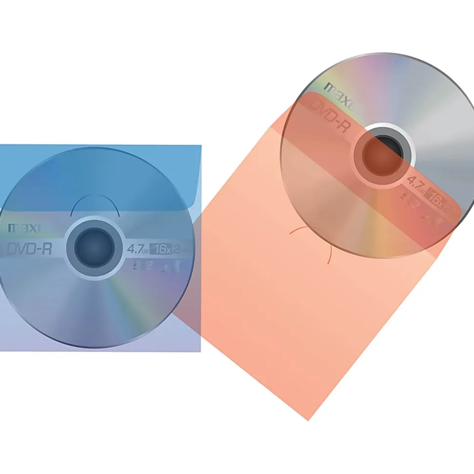 Maxell® CD/DVD Keepers, Assorted Colors, Pack Of 25