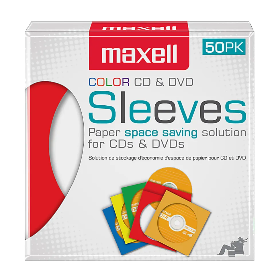 Maxell CD-401 Multi-Color CD & DVD Sleeve