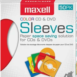 Maxell CD-401 Multi-Color CD & DVD Sleeve