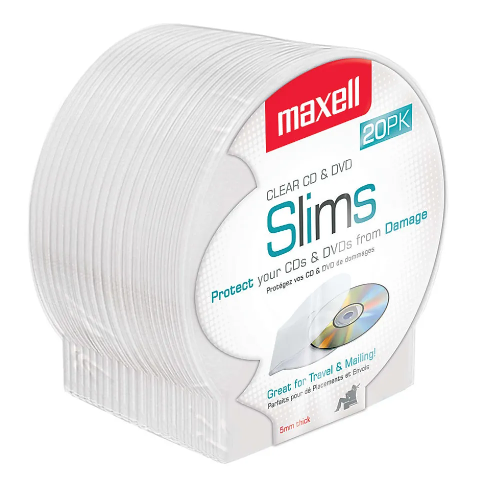 Maxell CD-356 Slim CD/DVD Jewel Case