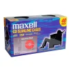 Maxell CD-365 Slimline Jewel Cases, Clear, Pack Of 40