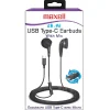 Maxell EB-96 USB-C Wired Earbuds With Mic, Black, 197338