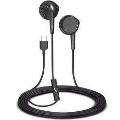 Maxell EB-96 USB-C Wired Earbuds With Mic, Black, 197338