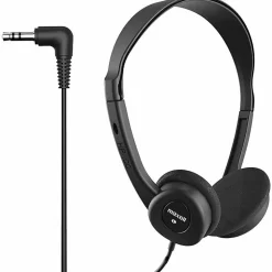 Maxell HP-100 Lightweight Stereo Headphone, Black