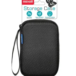 Maxell® Shock-Absorbent Mobile Storage Case, Black, 195515