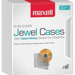 Maxell® Slim Jewel Cases, Clear, Pack Of 30