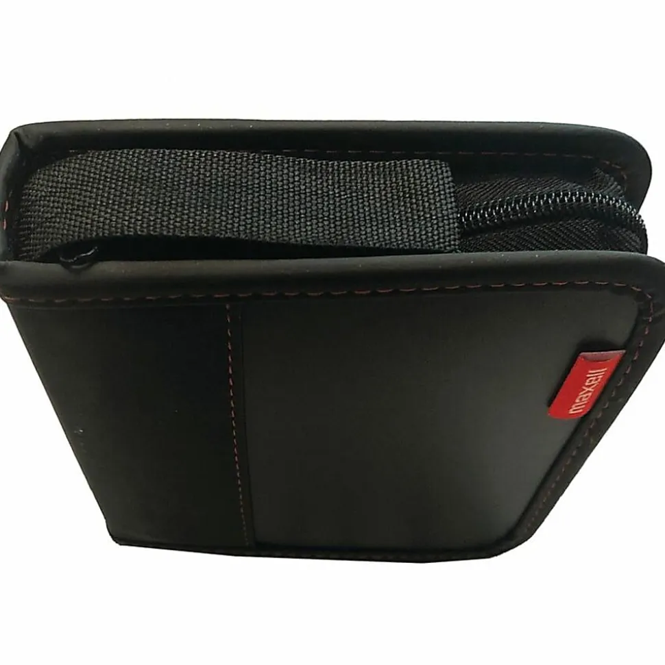 Maxell® Traditional 24-Disc CD & DVD Travel Case, Black, 190161
