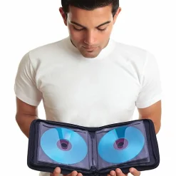 Maxell® Traditional 24-Disc CD & DVD Travel Case, Black, 190161