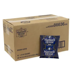 Maxwell House® Ground Coffee, Master Blend, 1.25 Oz Per Bag, Carton Of 42 Bags