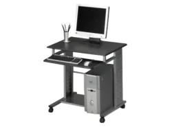 Mayline Eastwinds Empire Mobile PC Workstation, 29 3/4"H x 23 1/2"W x 29 3/4"D, Anthracite/Metallic Gray